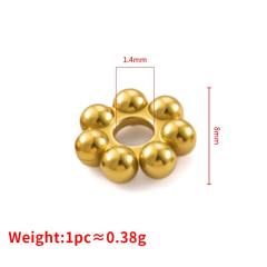 Stainless steel 18k gold color retaining snowflake spacer handmade DIY beaded bracelet necklace jewelry accessories 20pcs/pack