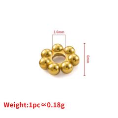 Stainless steel 18k gold color retaining snowflake spacer handmade DIY beaded bracelet necklace jewelry accessories 20pcs/pack