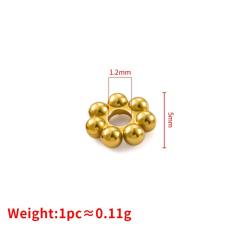 Stainless steel 18k gold color retaining snowflake spacer handmade DIY beaded bracelet necklace jewelry accessories 20pcs/pack