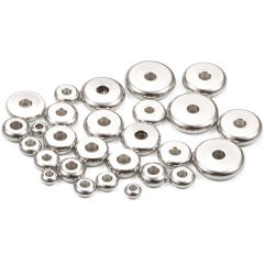 Stainless steel spacer beads diy jewelry accessories necklace bracelet beaded loose beads 20pcs/pack