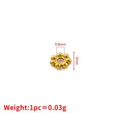 Stainless steel 18k gold color retaining snowflake spacer handmade DIY beaded bracelet necklace jewelry accessories 20pcs/pack