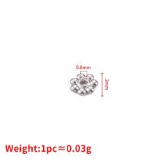 Stainless steel 18k gold color retaining snowflake spacer handmade DIY beaded bracelet necklace jewelry accessories 20pcs/pack