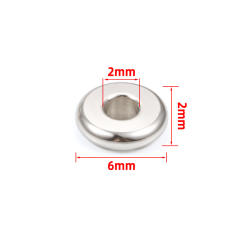 Stainless steel spacer beads diy jewelry accessories necklace bracelet beaded loose beads 20pcs/pack