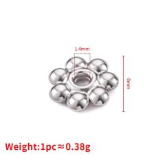 Stainless steel 18k gold color retaining snowflake spacer handmade DIY beaded bracelet necklace jewelry accessories 20pcs/pack