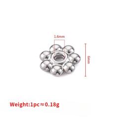 Stainless steel 18k gold color retaining snowflake spacer handmade DIY beaded bracelet necklace jewelry accessories 20pcs/pack