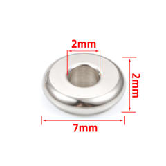 Stainless steel spacer beads diy jewelry accessories necklace bracelet beaded loose beads 20pcs/pack
