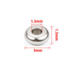 Stainless steel spacer beads diy jewelry accessories necklace bracelet beaded loose beads 20pcs/pack