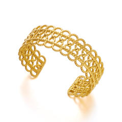 Personalized Stainless Steel Versatile Simple cuff bangle Bracelet for Women