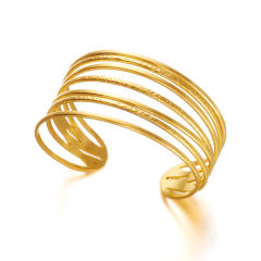 Personalized Stainless Steel Versatile Simple cuff bangle Bracelet for Women