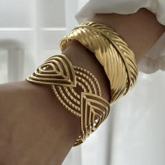 Personalized Stainless Steel Versatile Simple cuff bangle Bracelet for Women