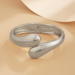 Chunky stacked wearing wind hug water drop smooth bracelet ins winding alloy Bracelet suit