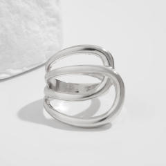 Chunky stacked wearing wind hug water drop smooth bracelet ins winding alloy Bracelet suit