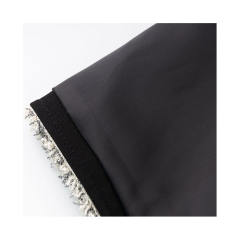 Autumn and winter suit velvet suit jacket with tweed skirt