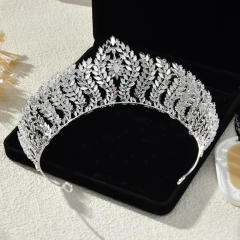Golden Crown Wedding Bride Crown High Sense Zircon Inlaid Alloy Headband