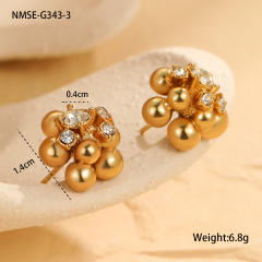 Metal Geometric Ball Titanium Steel Rings 18K stainless steel rings