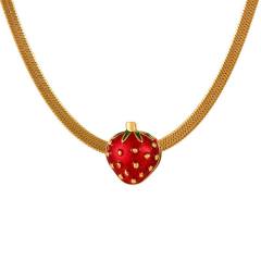Punk trend color enamel heart bee ladybug snake chain stainless steel necklace choker