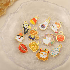 Halloween accessory Bracelet Necklace Earrings Stainless Steel enamel diy charm pendant