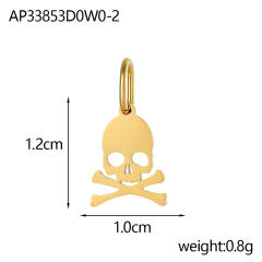 Halloween Jewelry New Stainless Steel Skull Pendant Earrings Necklace Pendant Accessories Wholesale