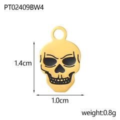 Halloween Jewelry New Stainless Steel Skull Pendant Earrings Necklace Pendant Accessories Wholesale