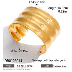 Winter autumn gold color geometric stainless steel long necklace earrings bangle set
