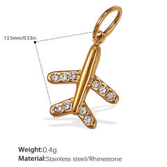 Diy stainless steel key padlock plane multi element accessory for bracelet necklace
