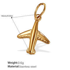 Diy stainless steel key padlock plane multi element accessory for bracelet necklace