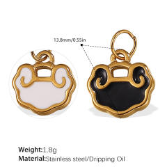 Diy stainless steel key padlock plane multi element accessory for bracelet necklace