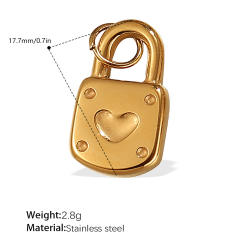 Diy stainless steel key padlock plane multi element accessory for bracelet necklace