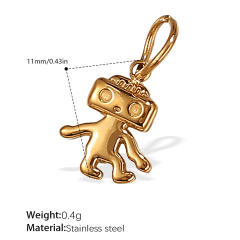Diy stainless steel key padlock plane multi element accessory for bracelet necklace
