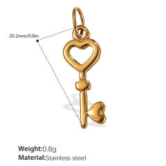 Diy stainless steel key padlock plane multi element accessory for bracelet necklace