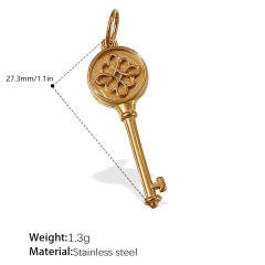 Diy stainless steel key padlock plane multi element accessory for bracelet necklace