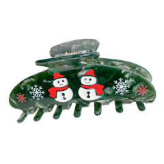 Christmas Hairpin Women's Cartoon Fun Gingerbread Man Grab Back Head Hair Claw Clips