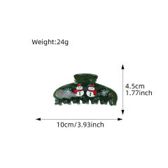 Christmas Hairpin Women's Cartoon Fun Gingerbread Man Grab Back Head Hair Claw Clips