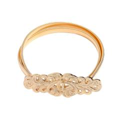 Spring waist chain love rhinestone bow belt elastic all-match decoration dress gold silver Four Seasons
