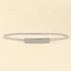 Spring Waist Chain New Metal Elastic Belt Geometric Rhinestone Leaf Fine dress decoration