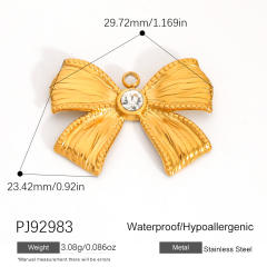 Color enamel heart butterfly stainless steel charm diy jewelry accessory