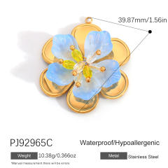 Color enamel heart butterfly stainless steel charm diy jewelry accessory