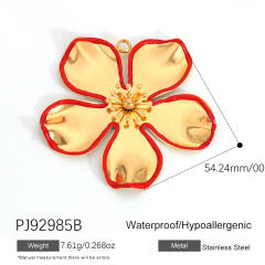 Color enamel heart butterfly stainless steel charm diy jewelry accessory