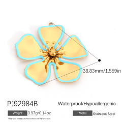 Color enamel heart butterfly stainless steel charm diy jewelry accessory