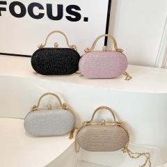Handbag Women's New Fashion Evening Bag Elegant Socialite Small Fragrance StyleChain Diagonal Box Bag