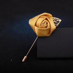 Korean Flower Corsage Red Rose Long Pin Men's Women's Long Pin Flower Brooch