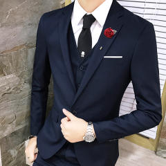 Korean Flower Corsage Red Rose Long Pin Men's Women's Long Pin Flower Brooch