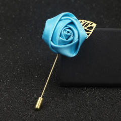 Korean Flower Corsage Red Rose Long Pin Men's Women's Long Pin Flower Brooch