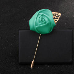 Korean Flower Corsage Red Rose Long Pin Men's Women's Long Pin Flower Brooch