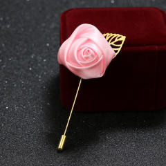 Korean Flower Corsage Red Rose Long Pin Men's Women's Long Pin Flower Brooch