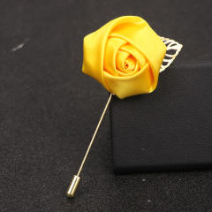Korean Flower Corsage Red Rose Long Pin Men's Women's Long Pin Flower Brooch