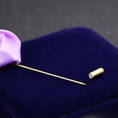 Korean Flower Corsage Red Rose Long Pin Men's Women's Long Pin Flower Brooch