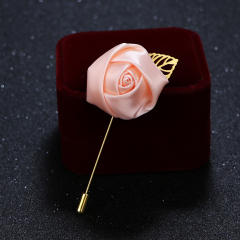 Korean Flower Corsage Red Rose Long Pin Men's Women's Long Pin Flower Brooch