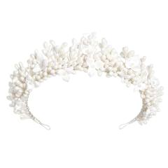 Elegant white color Gypsum flowers wedding headband crown