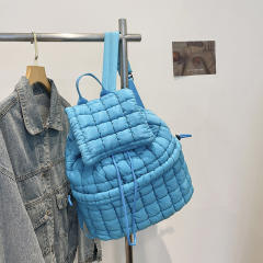 Women's New Cotton Bag Fashion Pleated Cloud Bag Large Capacity Backpack for Commuter Travel